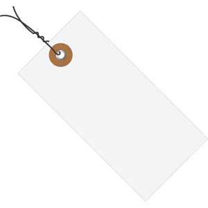 #8 WHITE TYVEK METAL EYELET WIRED TAGS 500s
