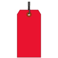 #4 (4 1/4 X 2 1/8) 13 POINT RED WIRED TAGS 1000s
