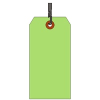 #8 (6 1/4 X 3 1/8) 13 POINT LIGHT GREEN WIRED TAGS 500s