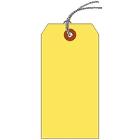#8(6 1/4 X 3 1/8) 13 POINT YELLOW STRUNG TAGS 500s