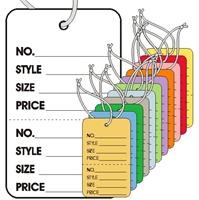 1-3/4 X 2-7/8 WHITE STRUNG GARMENT TAGS 1000s