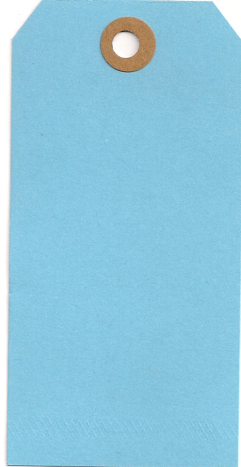 #5 (4 3/4 X 2 3/8) 10 POINT CLASSIC SLATE BLUE TAGS 1000s